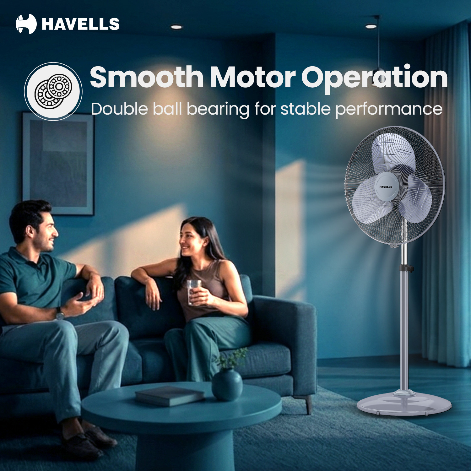 Image of HAVELLS Windstorm Ultra with 2 Year Warranty Energy Saving 500 mm Pedestal Fan