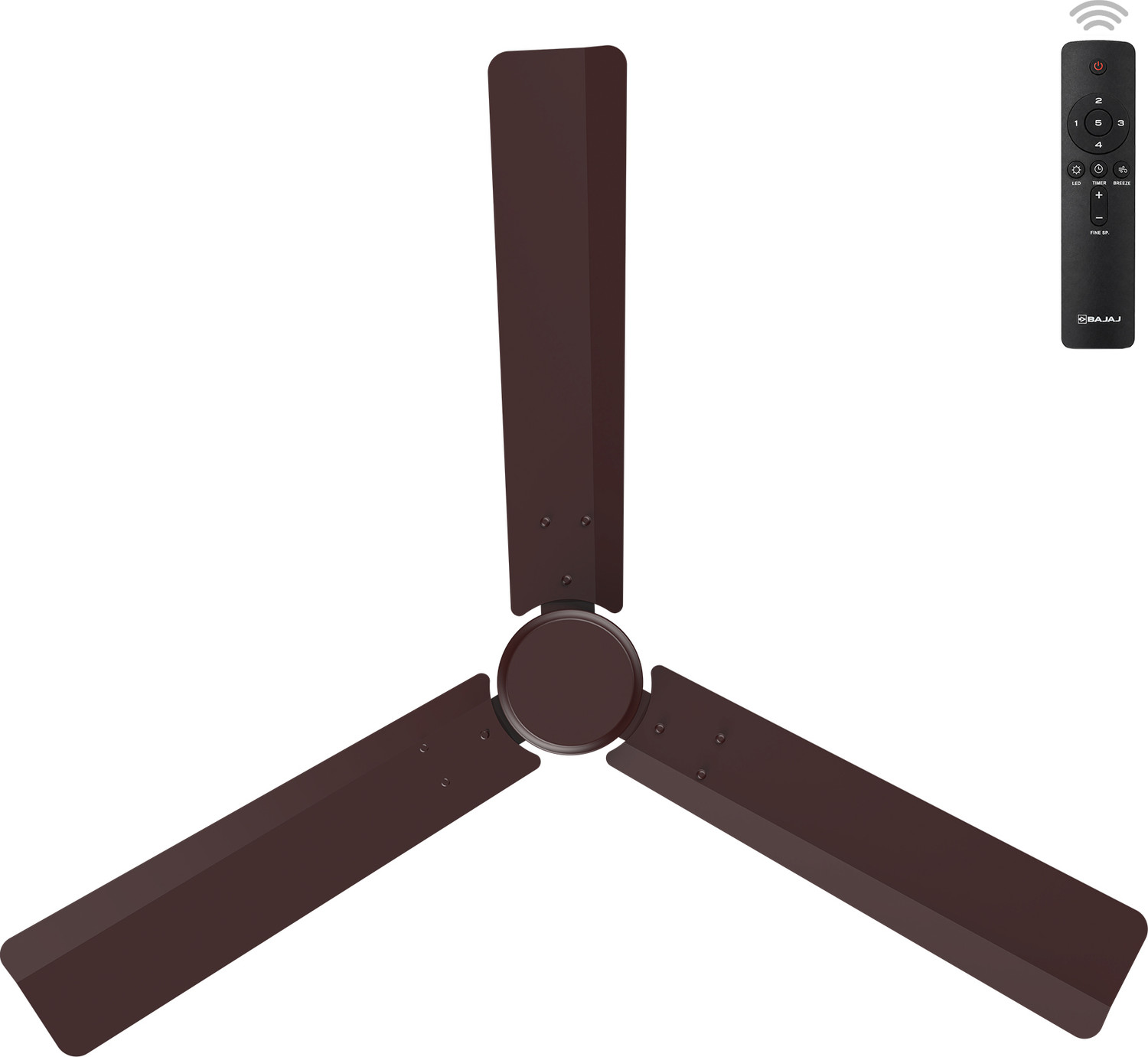 Image of BAJAJ Classico Sleek 1200mm Red Walnut Ceiling Fan with 2 Year Warranty BLDC Motor with Remote 1200 mm Ceiling Fan
