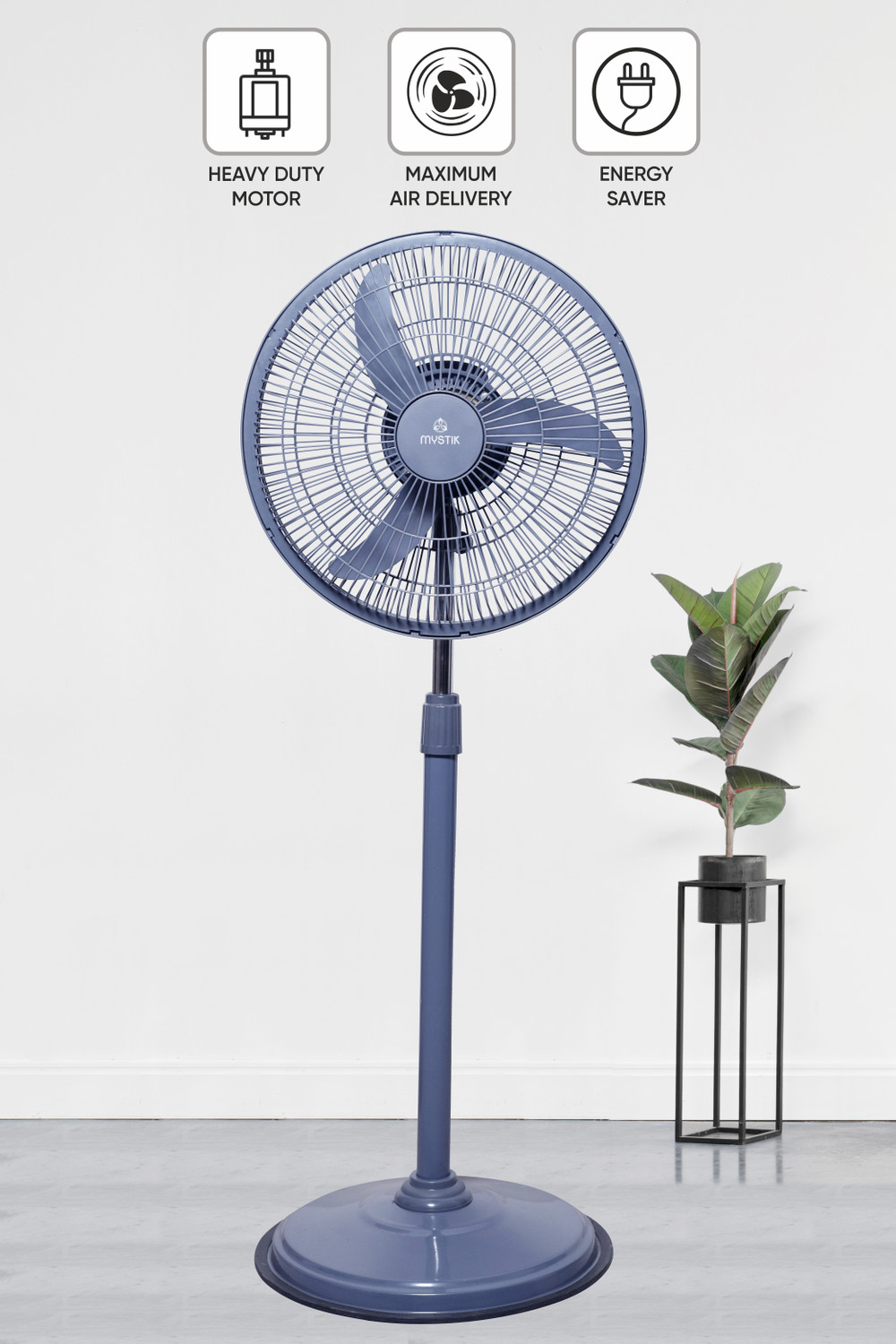 Image of MYSTIK LOTUS Bullet Fan with 12 Months Warranty Silent Operation 400 mm Pedestal Fan