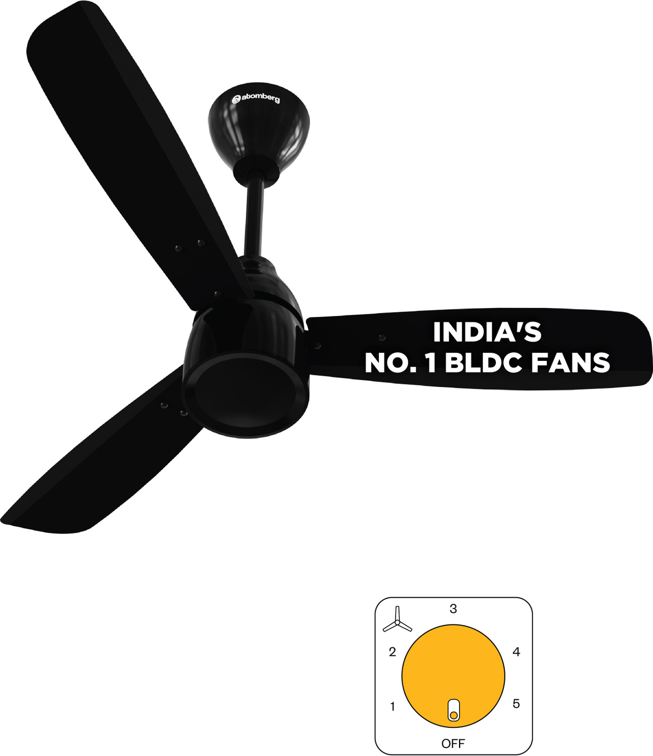 Image of Atomberg Renesa Prime Regulator Operated (No Remote)High Air DeliveryLow Noise with 3 Year Warranty BLDC Motor 900 mm Ceiling Fan