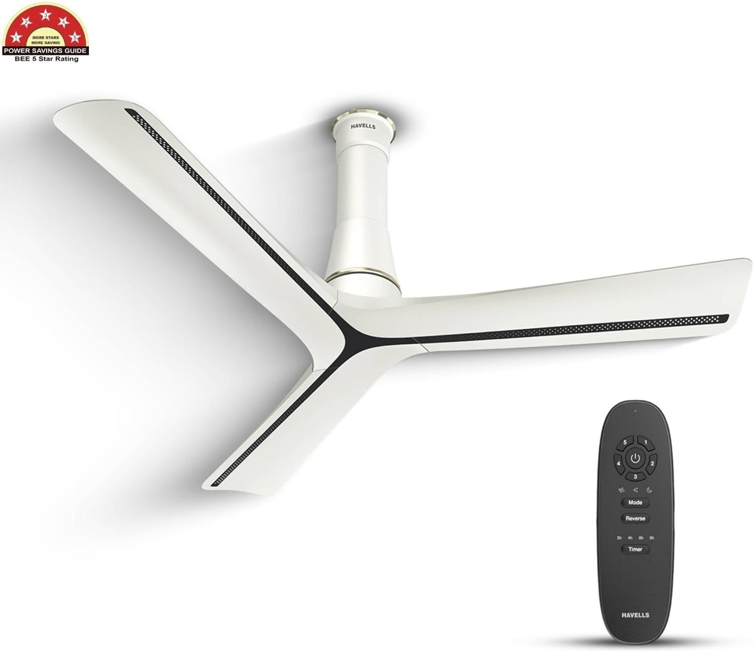 Image of HAVELLS Inveno LX, Timer,Breeze,Sleep,MOP Modes, with 2 Year Warranty 1200 mm Ceiling Fan