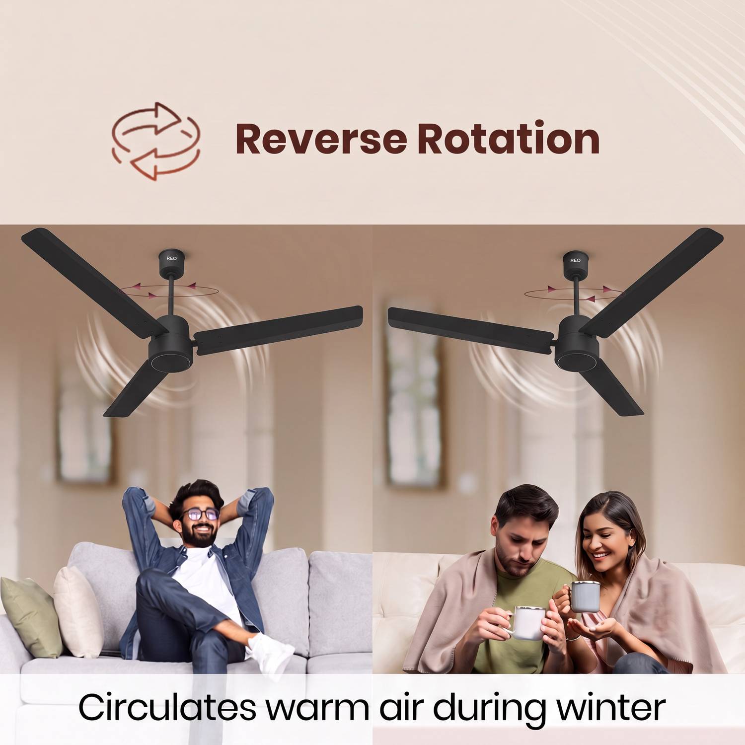 Reo by Havells Unnovate 1200mm Ceiling Fan - Image 4