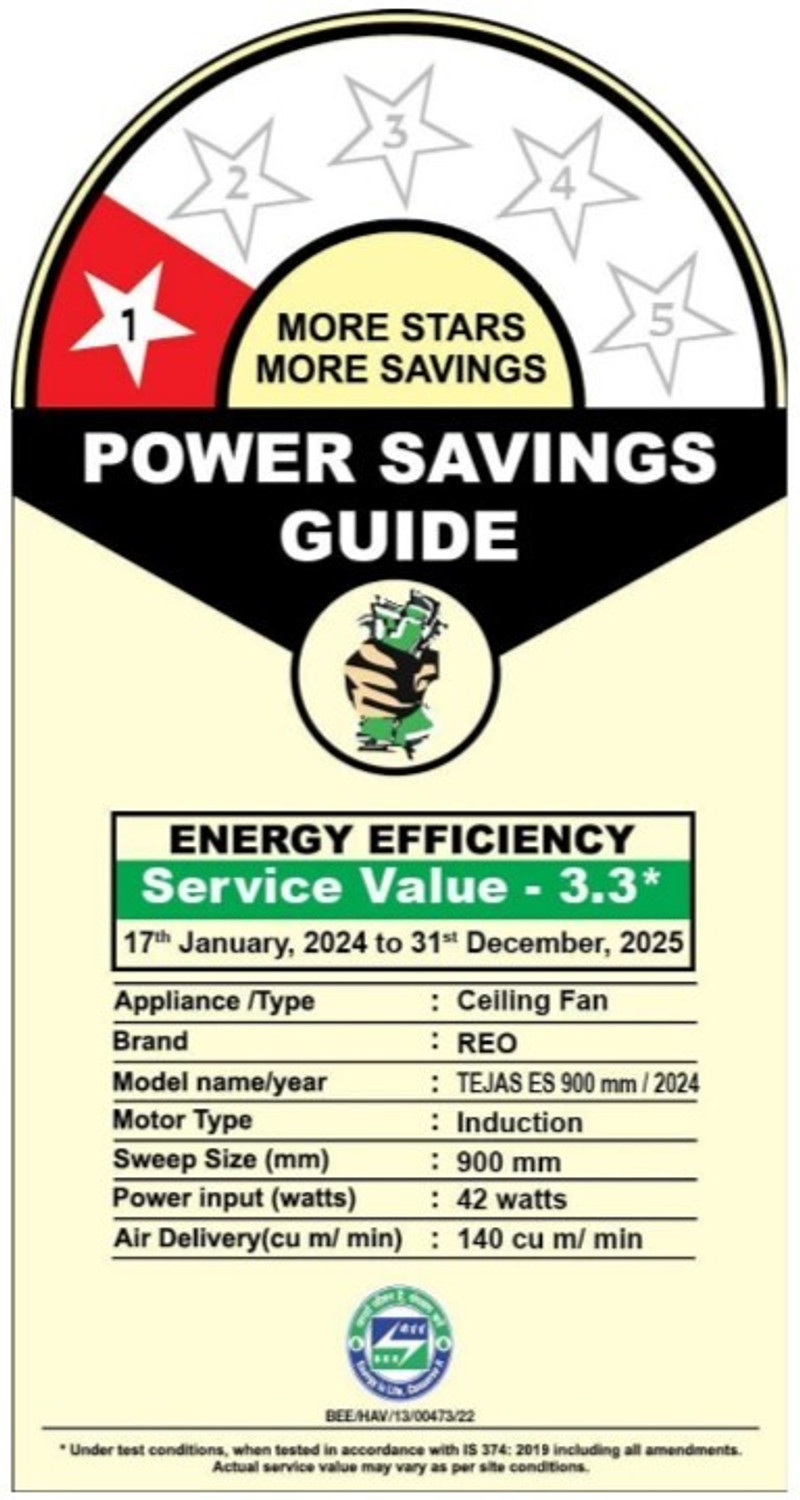 Image of HAVELLS Reo Tejas ES High Speed, with 2 Year Warranty 900 mm Ceiling Fan