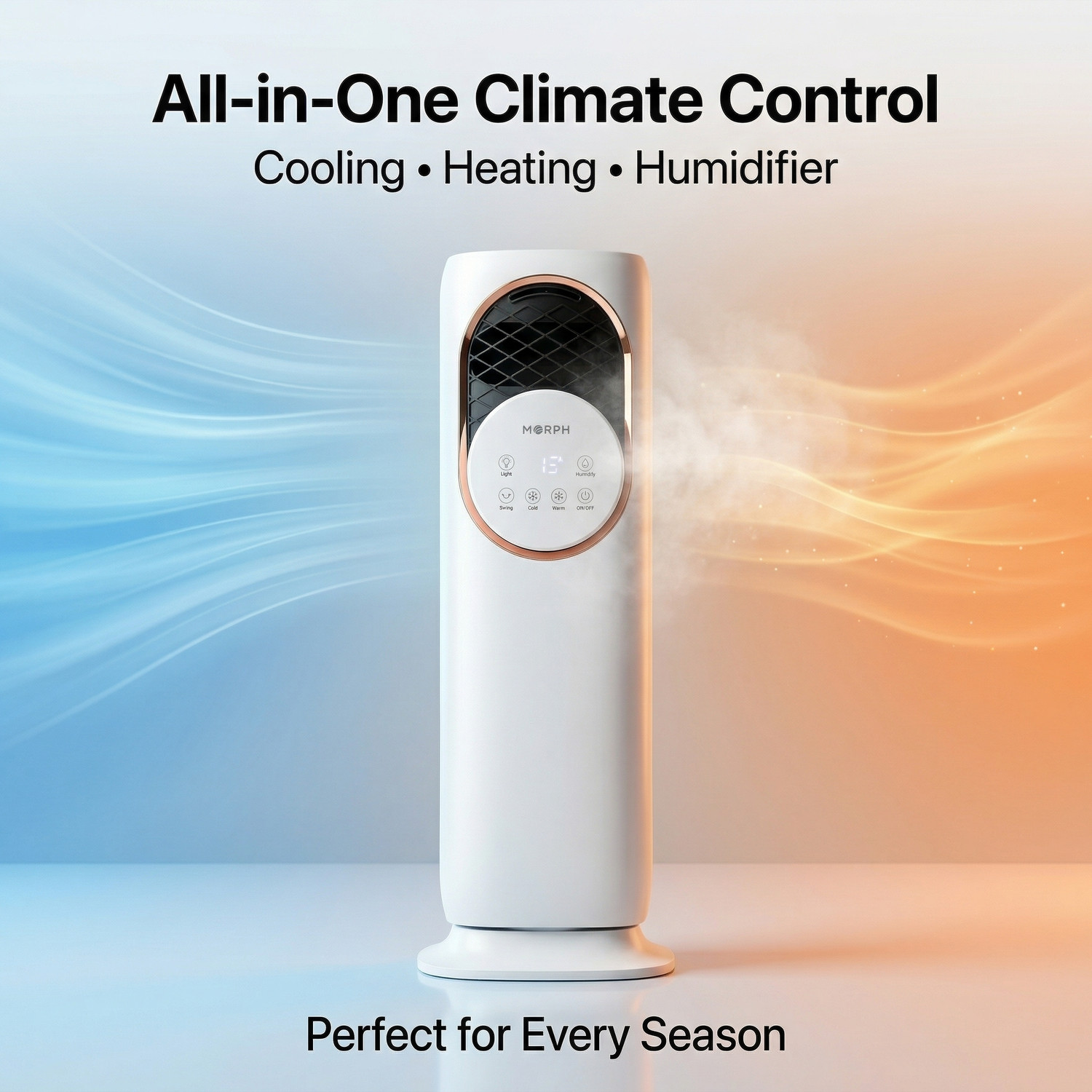 Image of Morph Snow Fire Ice Cooling | Tower Fan | with Ice Packs & Humidifier with 1 Year Warranty BLDC Motor, High Air Delivery, Silent Operation, Remote Controlled Tower Fan