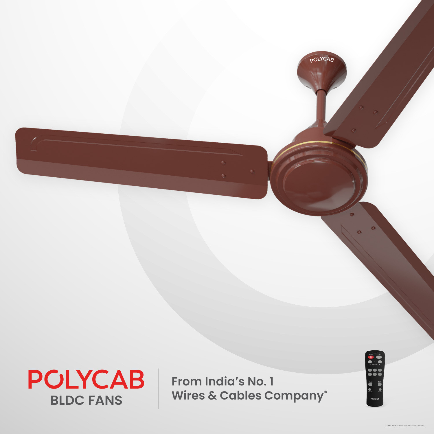 Image of Polycab Airika BLDC 100% CopperHigh Air Delivery with 2 Year Warranty BLDC Motor with Remote 1200 mm Ceiling Fan
