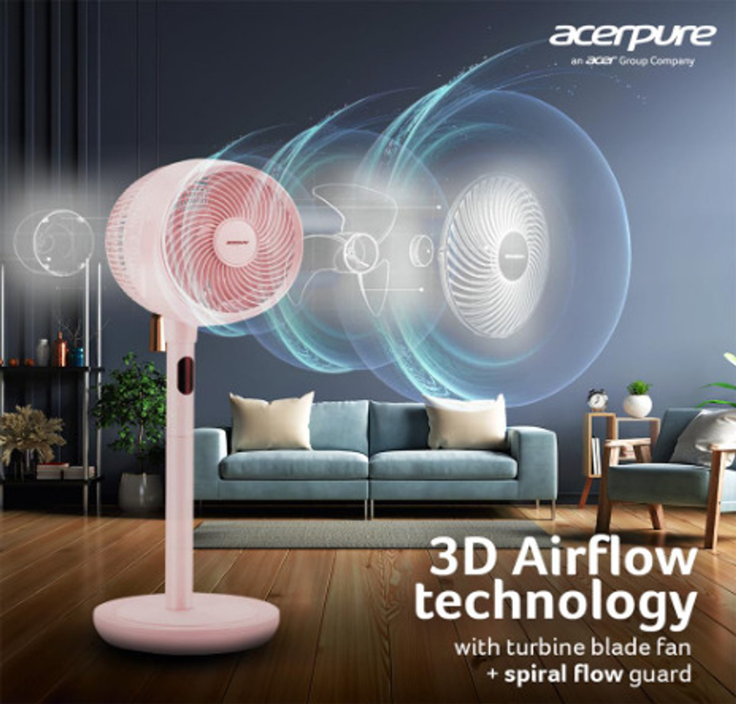 Image of acerpure AF773-20W /20P with 3 Year Warranty 400 mm Pedestal Fan