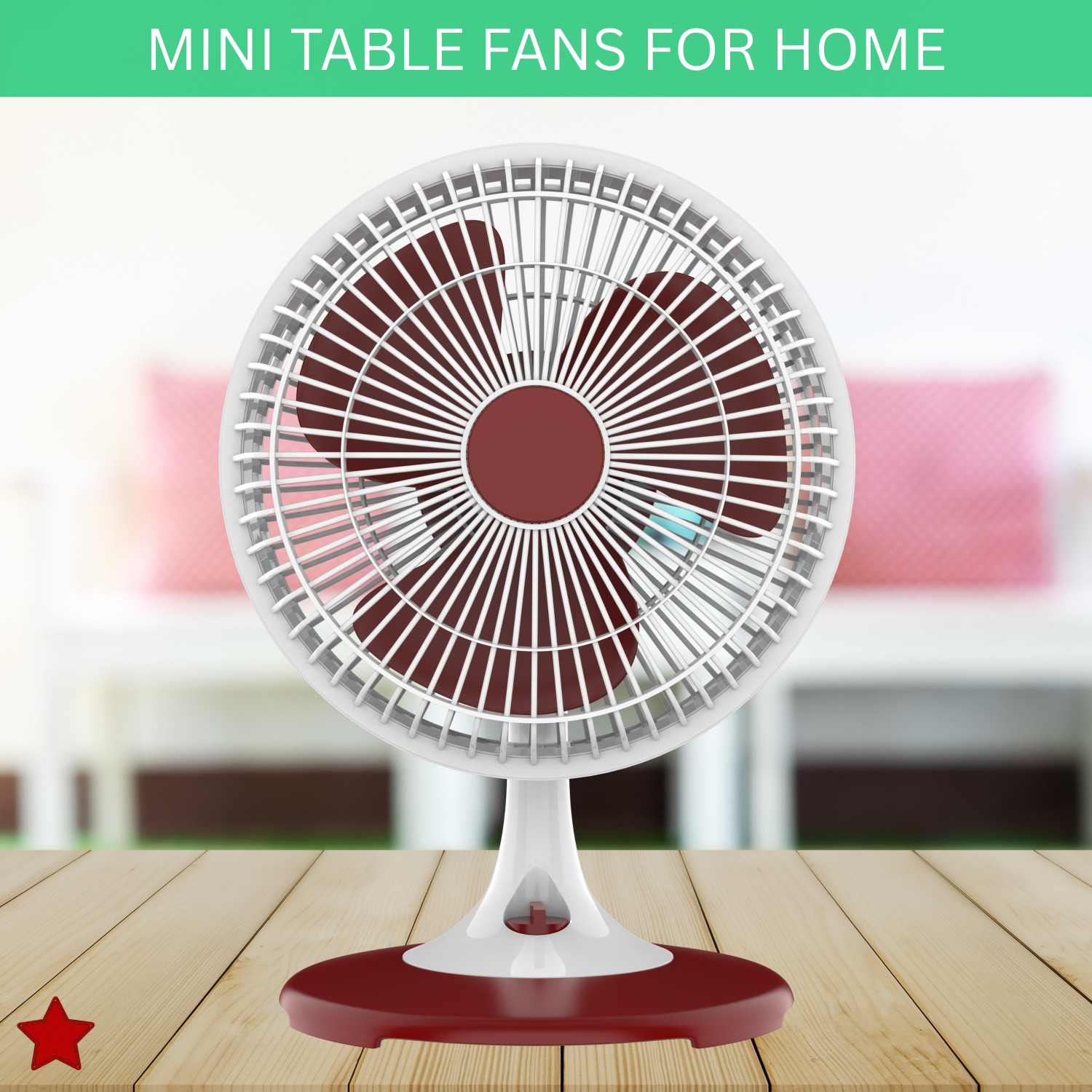 Image of SYARA 300mm(12Inch.) Mini AC Cooler Fan, Small Evaporative Air Table Fan For HomeB159 Silent Operation 300 mm Table Fan