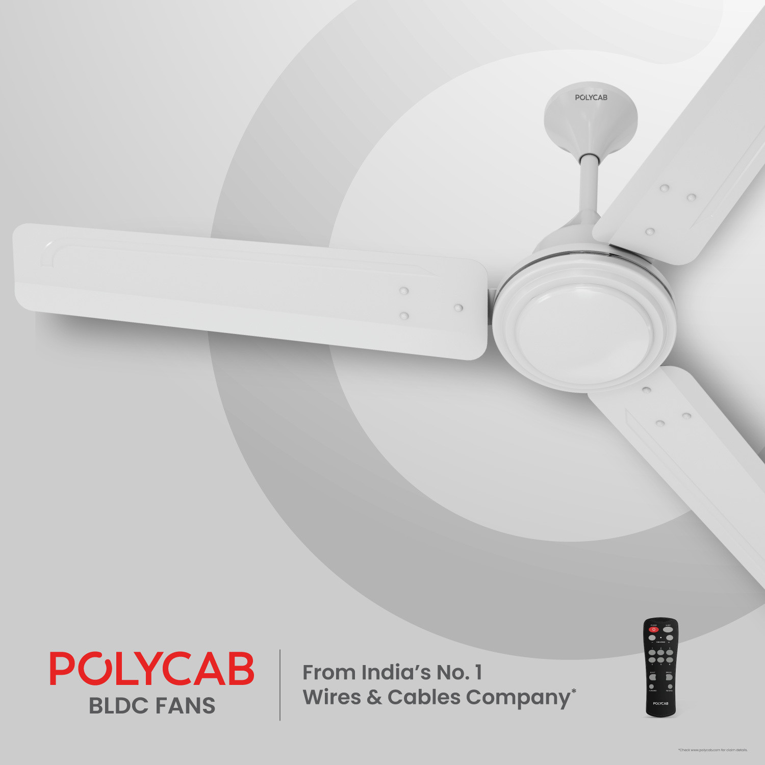 Image of Polycab Airika BLDC 100% CopperHigh Air Delivery with 2 Year Warranty BLDC Motor with Remote 1200 mm Ceiling Fan