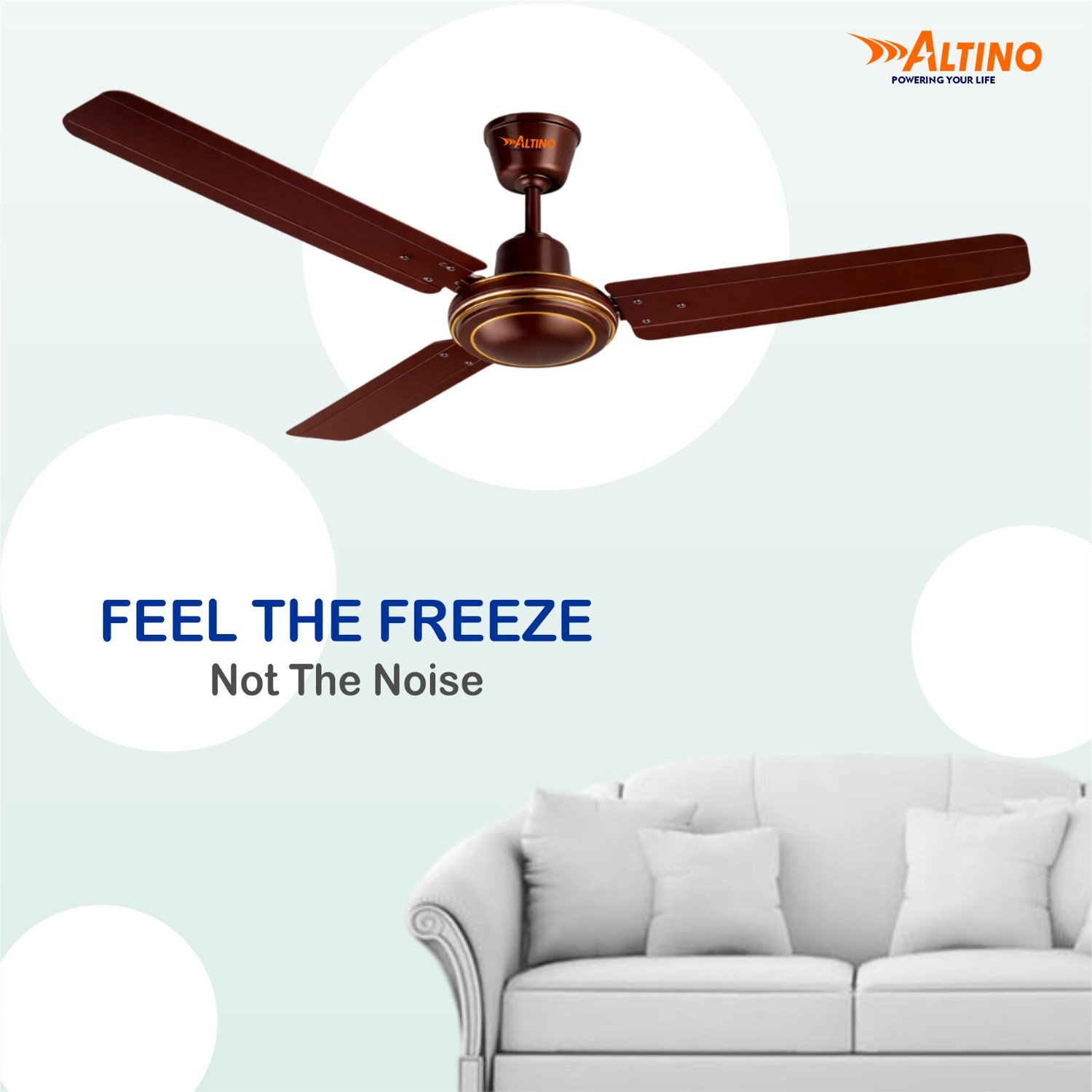 Image of ALTINO TEZZZ Glossy Brown-46 with 1 Year Warranty 1200 mm Ceiling Fan