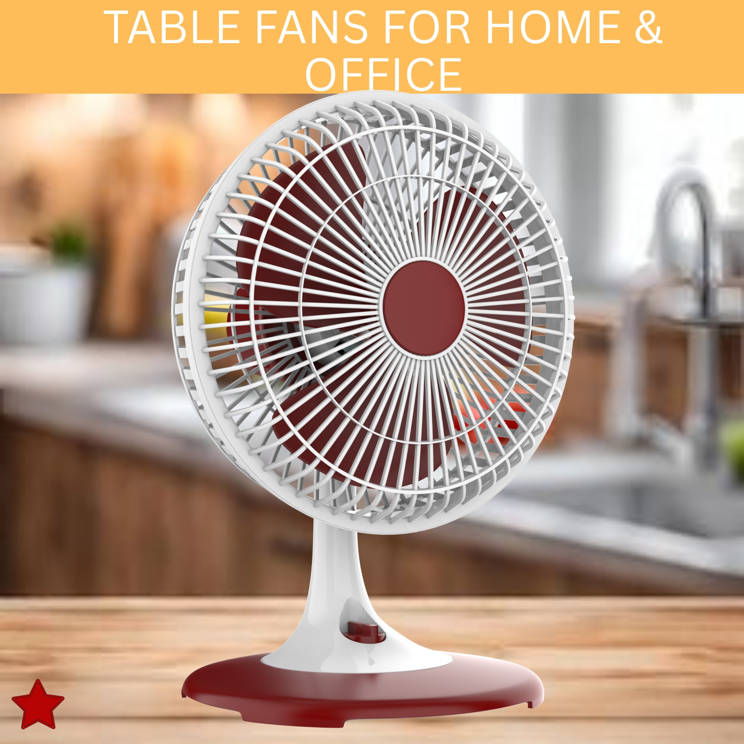 Image of SYARA 300mm(12Inch.) Mini AC Cooler Fan, Small Evaporative Air Table Fan For HomeB18 Silent Operation 300 mm Table Fan