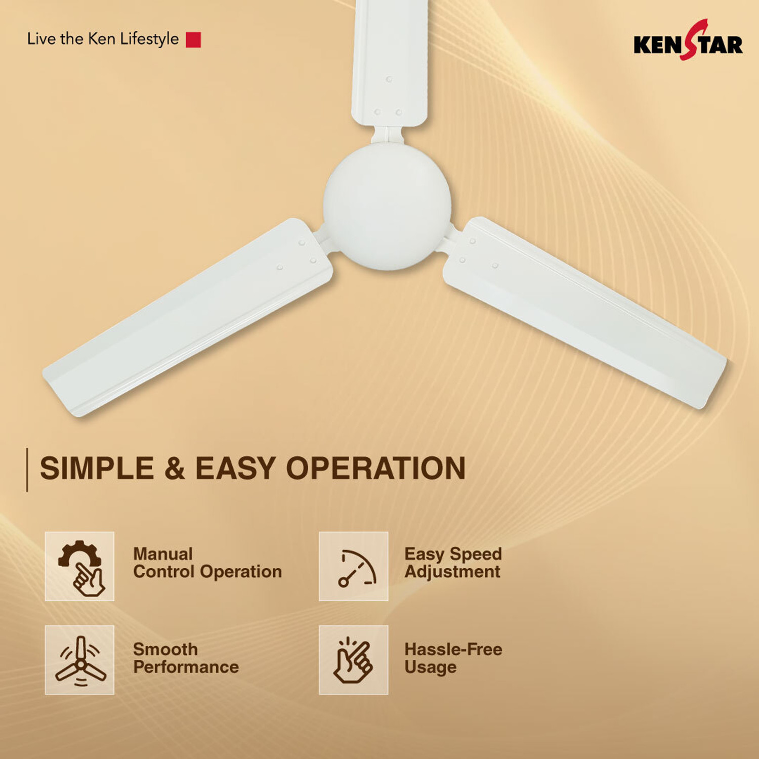 Image of Kenstar Vortex Max with 2 Year Warranty 1200 mm Ceiling Fan