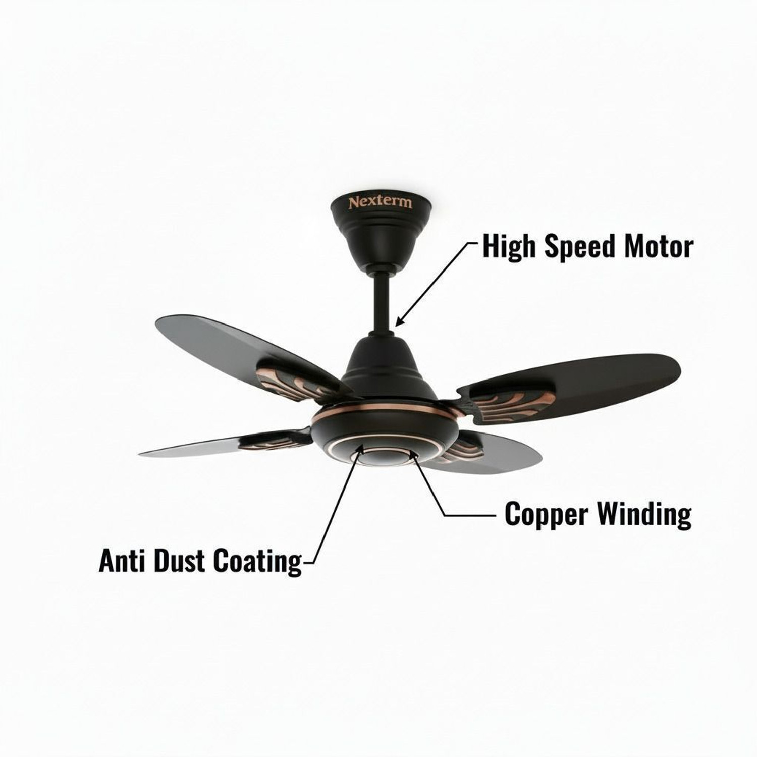 Image of Nexterm FAN Brawon gold-22 | Anti Dust | High Speed with 2 Year Warranty Anti Rust, High Air Delivery 600 mm Ceiling Fan