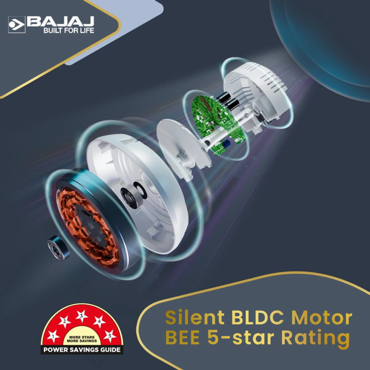 Image of BAJAJ Frore turbo with 2 Year Warranty BLDC Motor 1200 mm Ceiling Fan