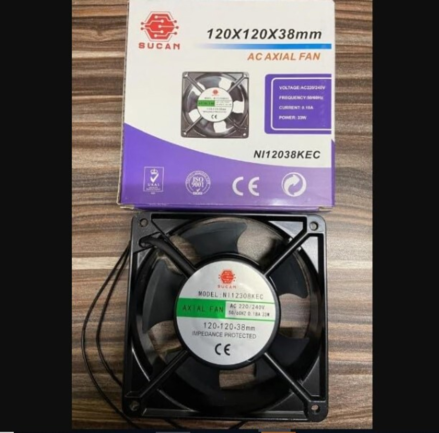 Image of PMW Sucan NI12038KEC AC axial fan (120 * 120 * 38mm) with 1 Months Warranty 5 mm Pedestal Fan