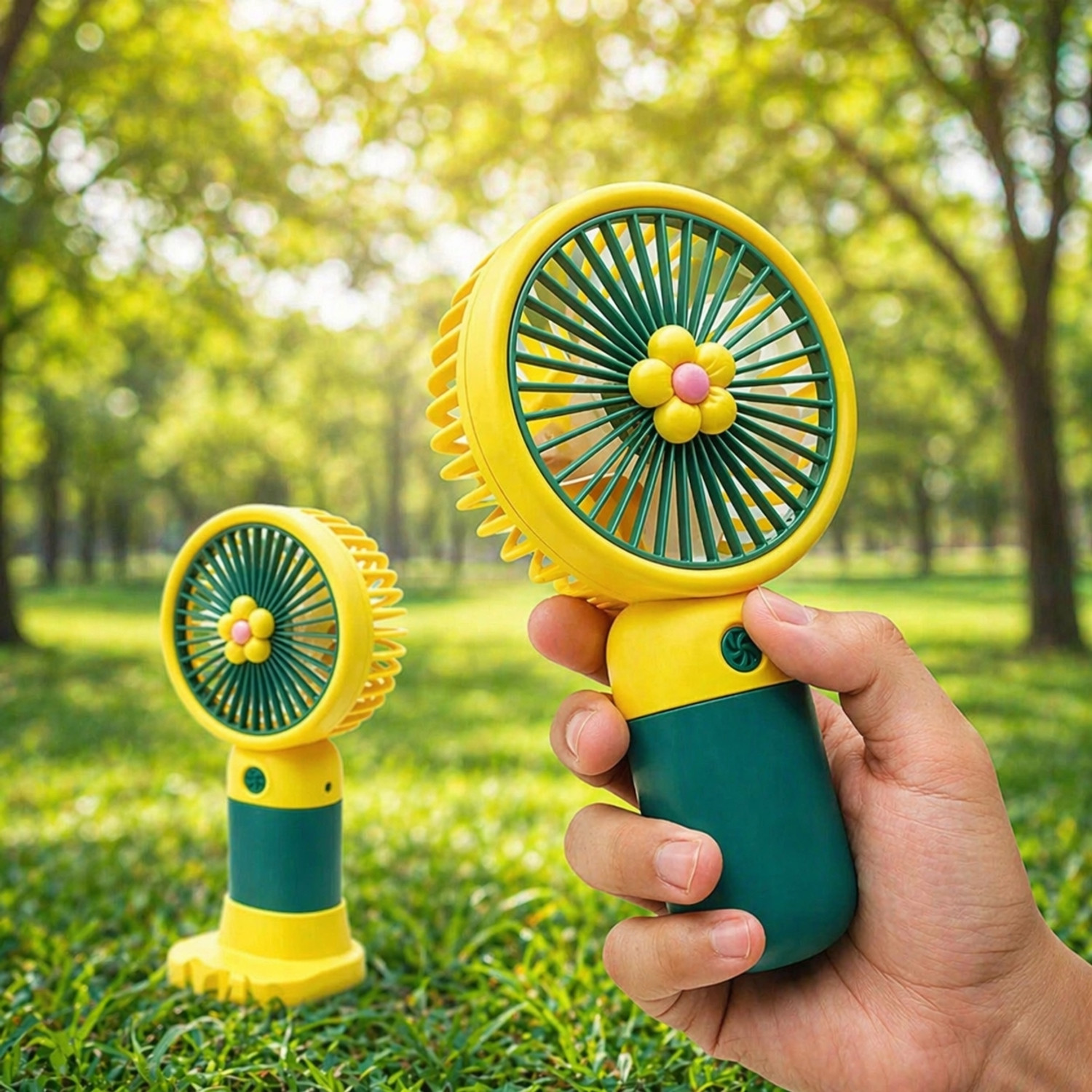 Image of UNIQONS FBM-2026-YG with 1 Months Warranty Table Fan
