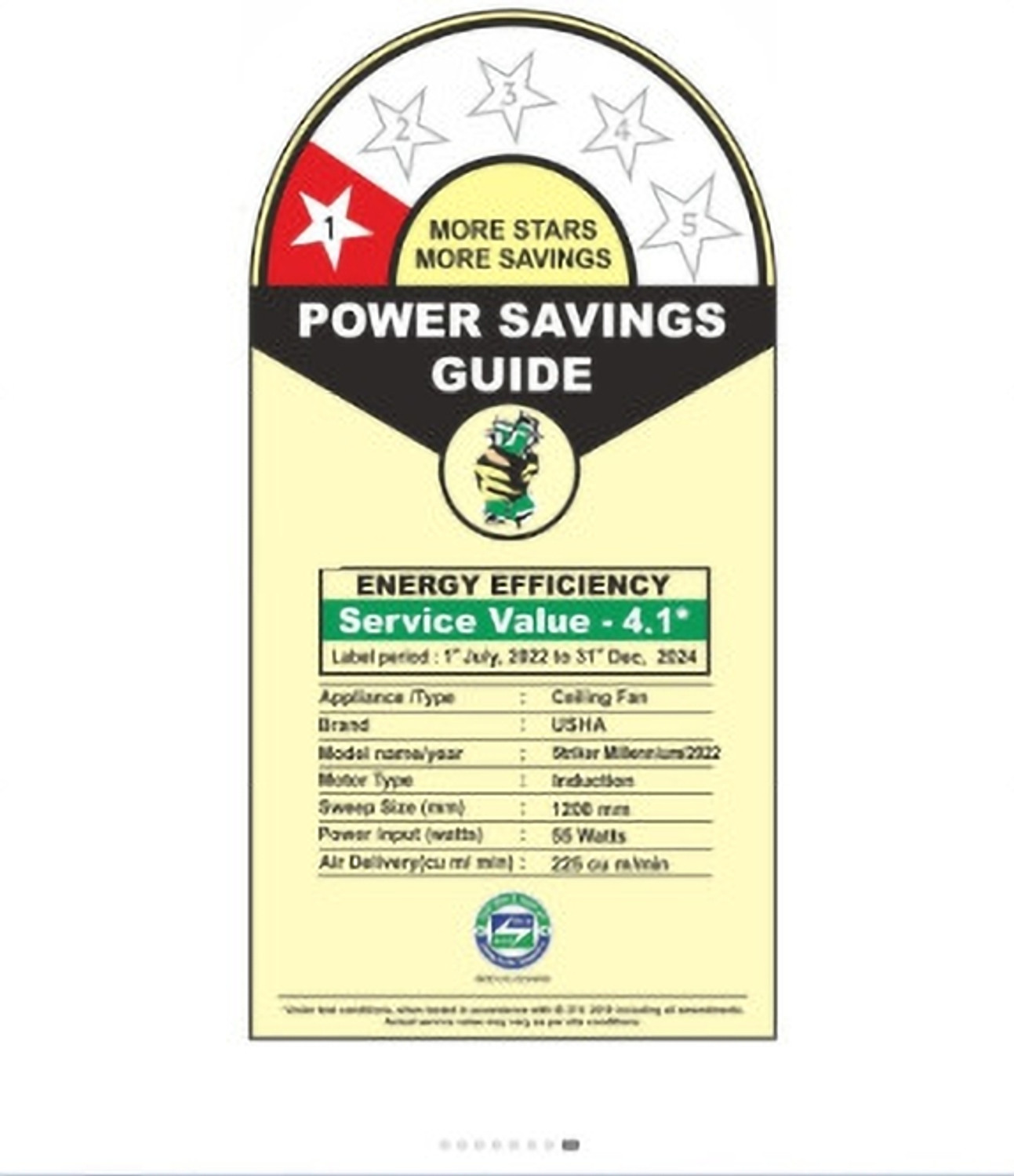 Image of Crompton SUREBREEZE HILLBRIZ DECO PACK OF 1 with 1 Year Warranty 1200 mm Ceiling Fan