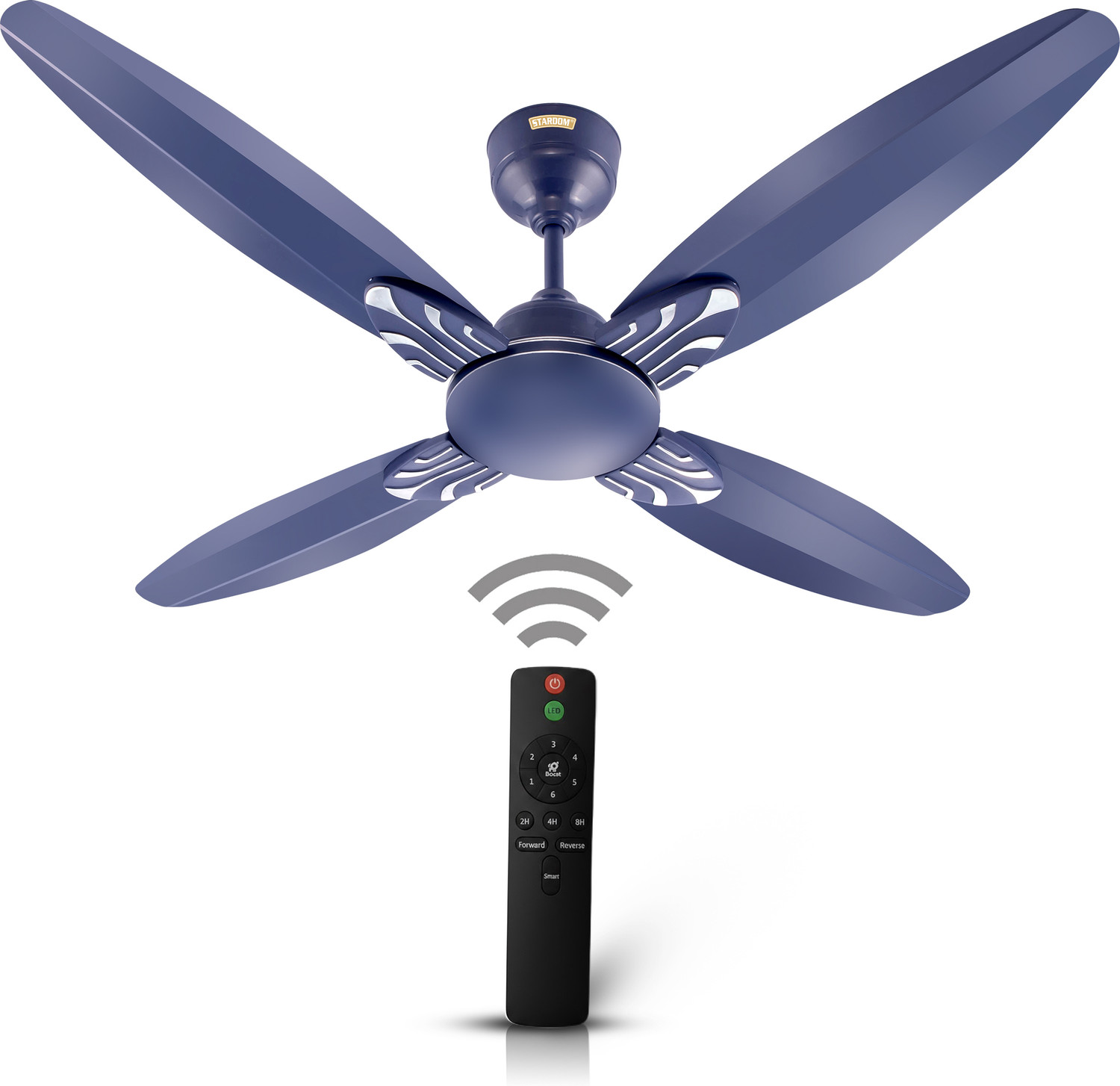 Image of Stardom RACER MET BLUE | BLDC Motor | 4 Blade | Premium with 5 Year Warranty BLDC Motor with Remote 1200 mm Ceiling Fan