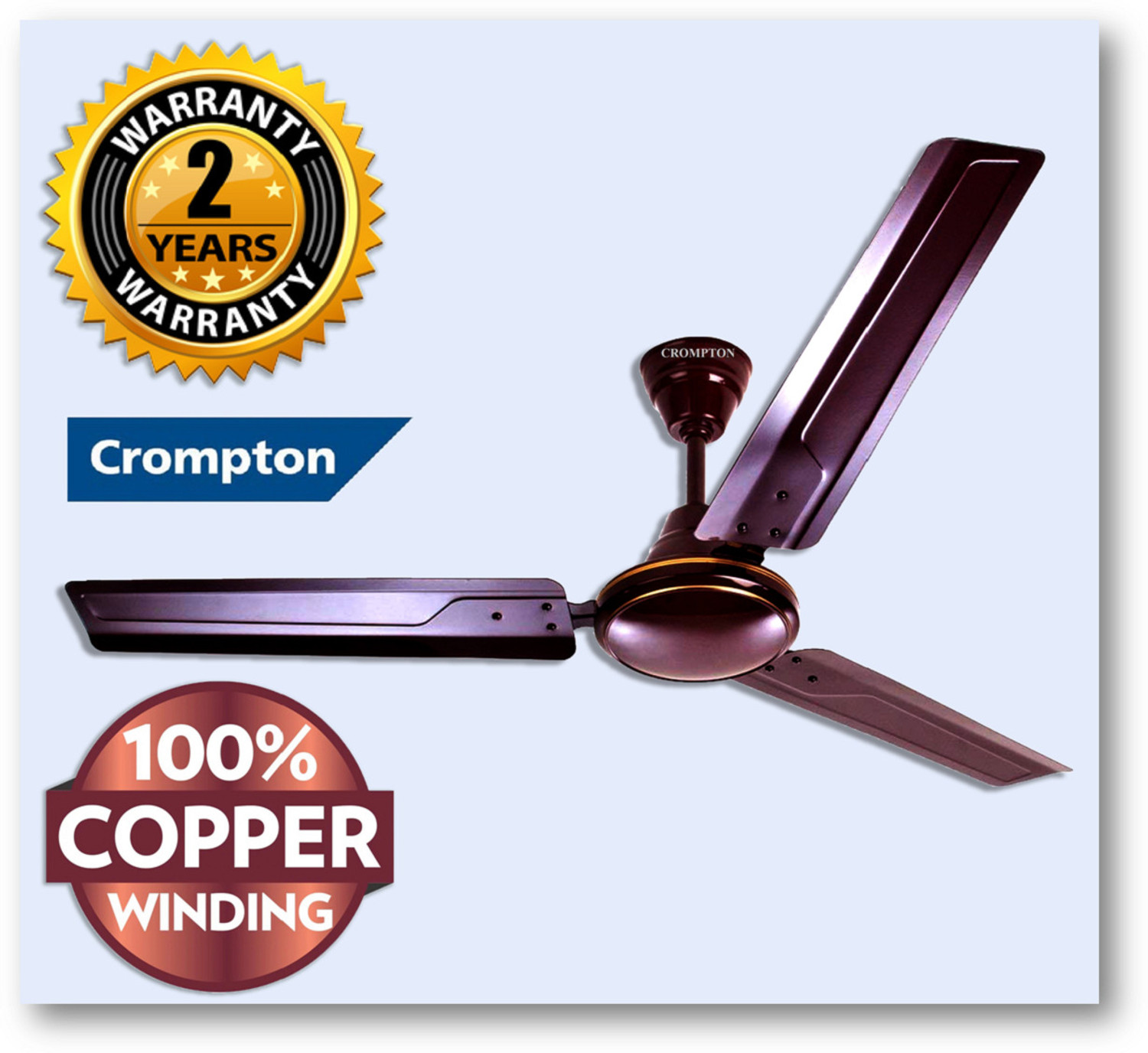 Image of Crompton SUREBREEZE 400 RPM ULTRA HIGH SPEED 100% COPPER MOTOR LONG LIFE HS Plus188 with 24 Months Warranty Energy Saving 1200 mm Ceiling Fan