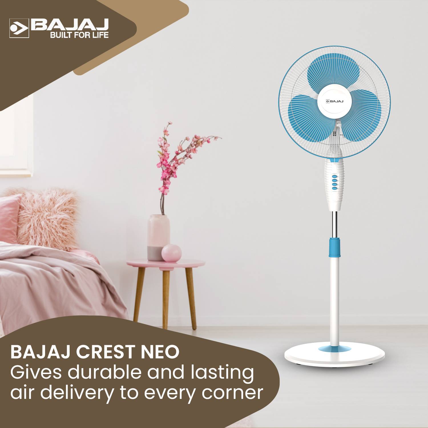 BAJAJ Crest Neo 400 mm Pedestal Fan - Image 2