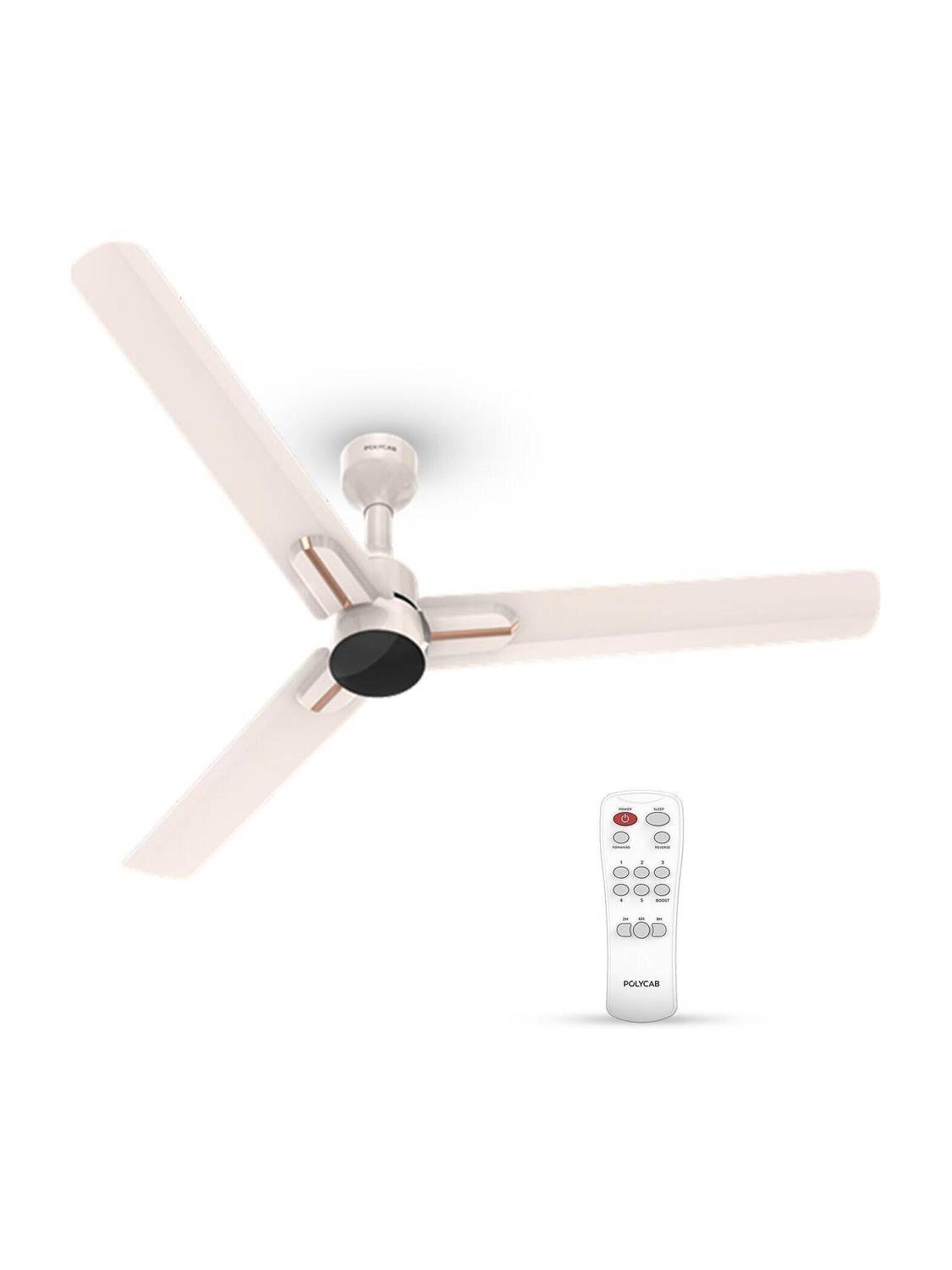 Polycab Wizzy Neo100% CopperHigh Air Delivery with 4 Year Warranty BLDC Motor with Remote 1200 mm Ceiling Fan