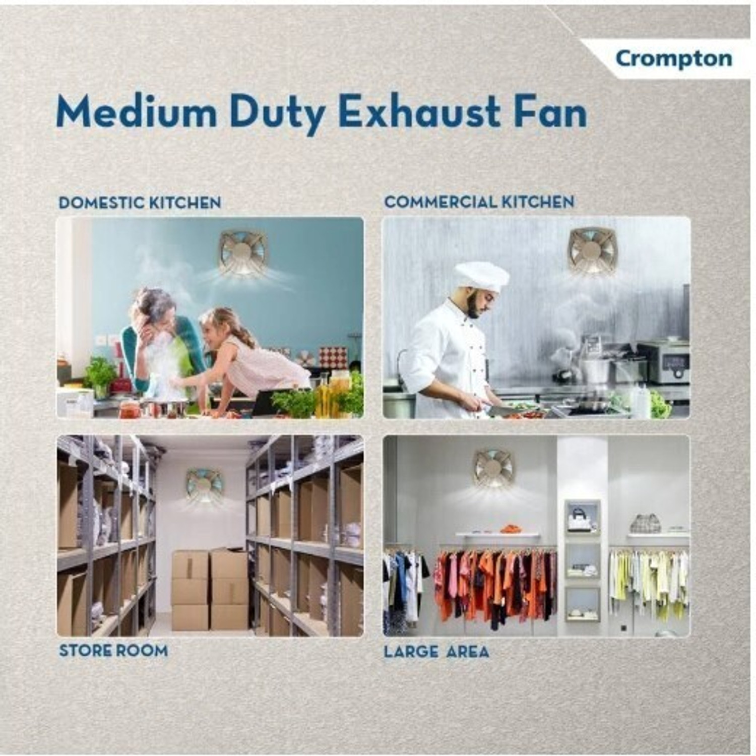 Image of Crompton Trans Air 12 inch | Kitchen Use | Bathroom Use 300 mm Exhaust Fan