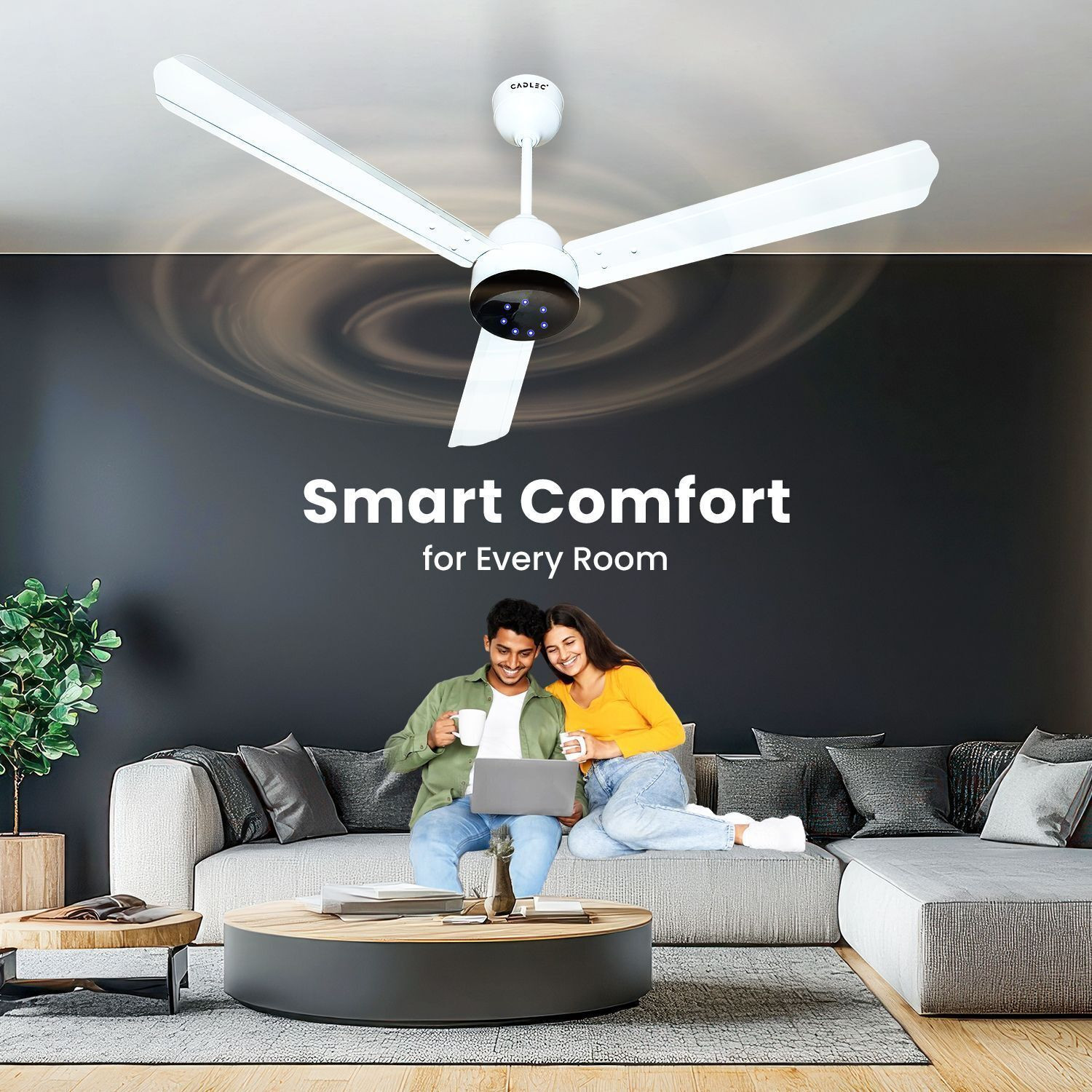 Image of Cadlec SmartSave with 5 Year Warranty BLDC Motor with Remote 1200 mm Ceiling Fan