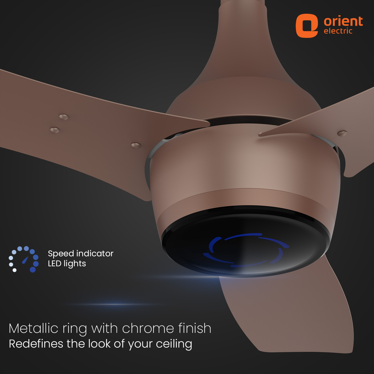 Image of Orient Electric Aeon VC H with 5 Year Warranty BLDC Motor with Remote, High Air Delivery, IoT Enabled, With LED Indicators 1200 mm Ceiling Fan