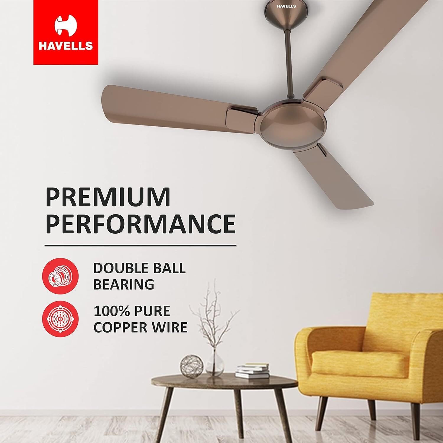 Image of HAVELLS Enticer ES with 2 Year Warranty 1200 mm Ceiling Fan