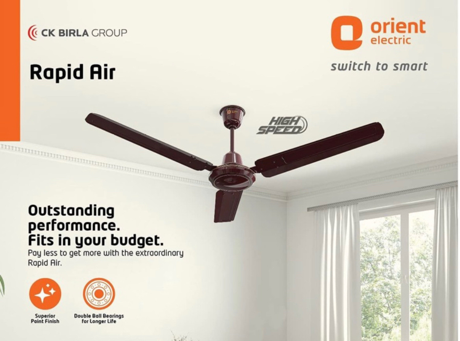 Image of Orient Electric Rapid air with 2 Year Warranty 1200 mm Ceiling Fan