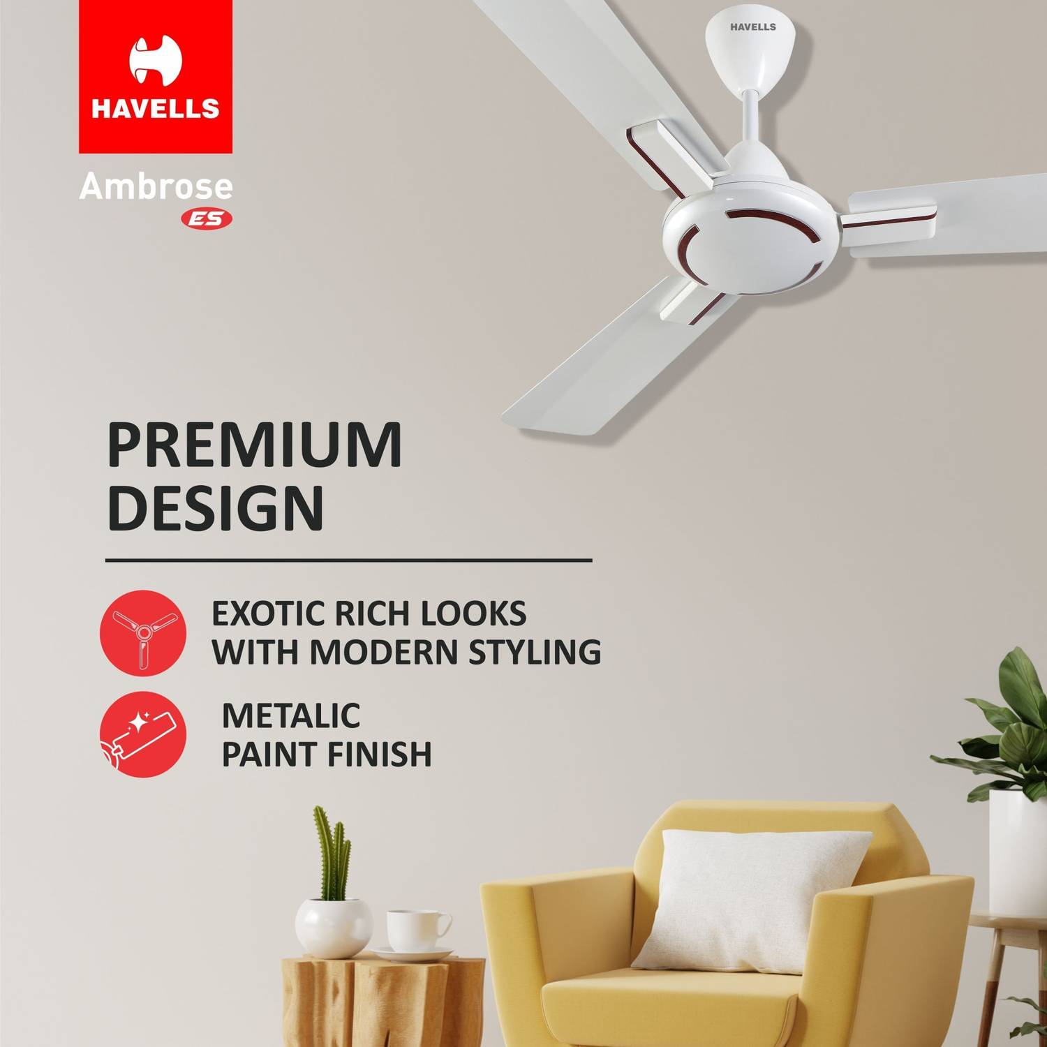 HAVELLS AMBROSE HS 1200 mm Ceiling Fan - Image 2