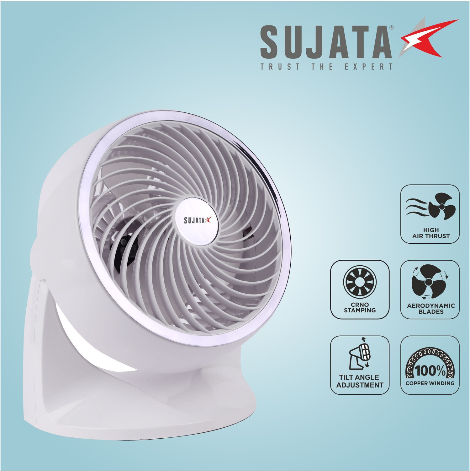 Image of SUJATA SAP 1800HS | High Speed with 2 Year Warranty Ultra High Speed 180 mm Table Fan