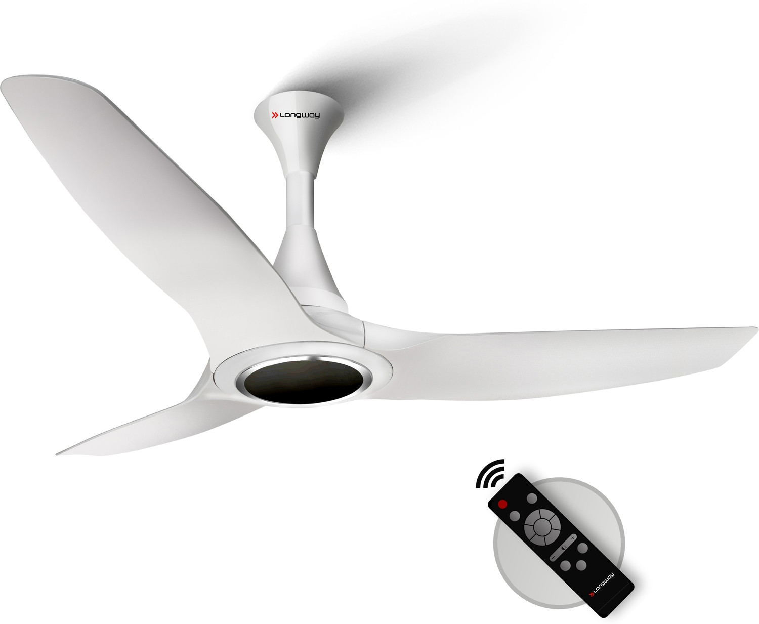Image of Longway Glideon ABS Blade & Body | BLDC Motor | Remote Control | Decorative with 5 Year Warranty BLDC Motor with Remote 1200 mm Ceiling Fan
