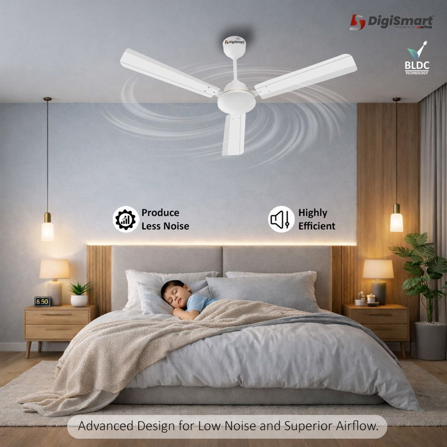 Image of DIGISMART Storm | BLDC Motor | Remote Control | Energy Saving | Silent Operation with 5 Year Warranty BLDC Motor with Remote 1200 mm Ceiling Fan