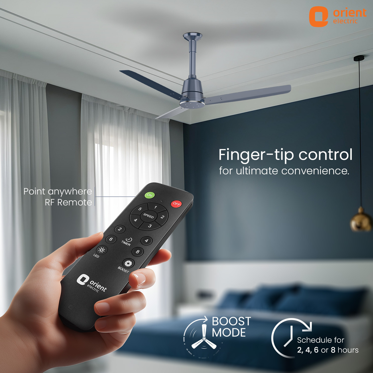 Image of Orient Electric Proton BLDC| LED Speed Indicator Lights |BEE 5 Star Rated| Superior Air Delivery with 3 Year Warranty BLDC Motor with Remote 1200 mm Ceiling Fan