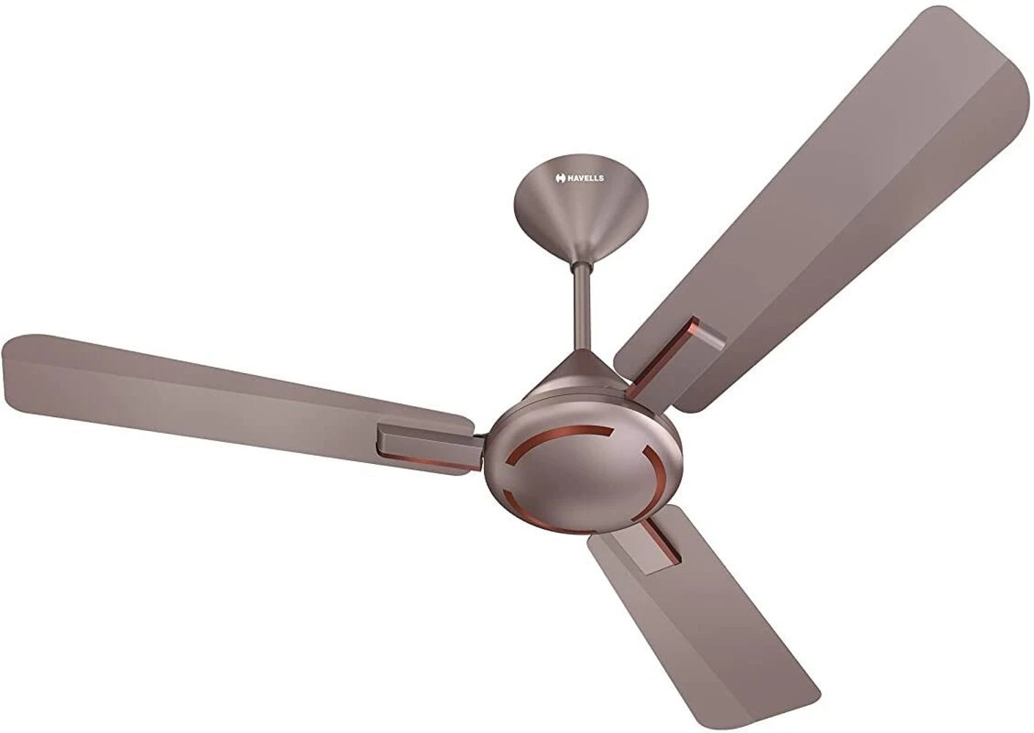 Image of HAVELLS AMBROSE HS with 2 Year Warranty Energy Saving 1200 mm Ceiling Fan (1 Star | Cola Espresso Brown | Pack of 1)