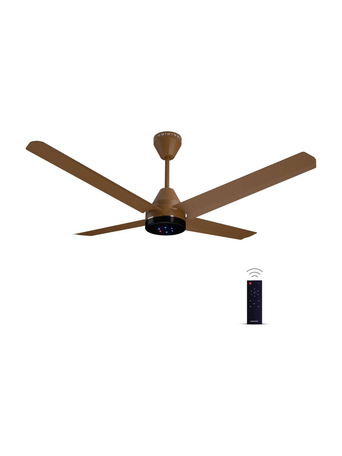 Colorbot Stella Quad BLDC Remote Controlled 4 Blade|High Airflow|LED|AeroQuiet+ Technolog with 4 Year Warranty BLDC Motor with Remote, With LED Indicators 1200 mm Ceiling Fan