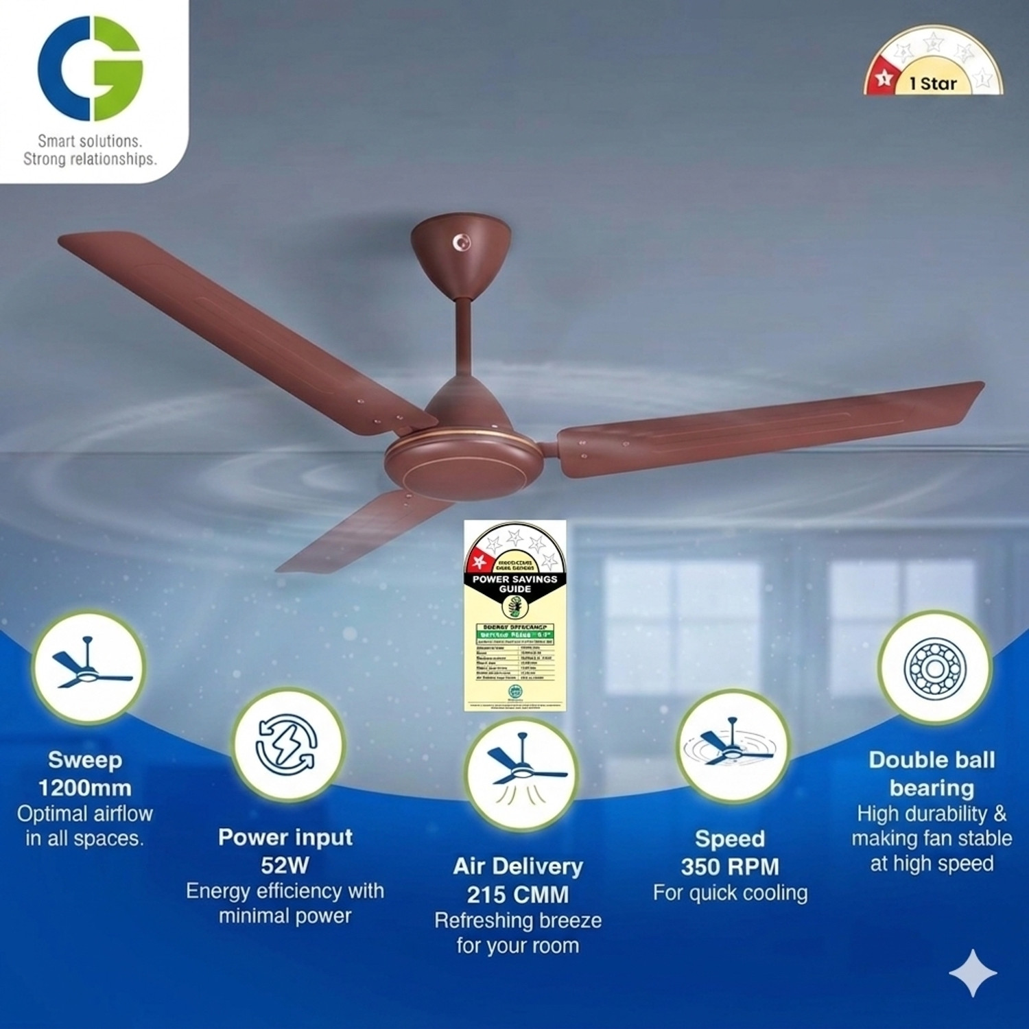Image of CG 8904397605461 with 2 Year Warranty 2130 mm Ceiling Fan