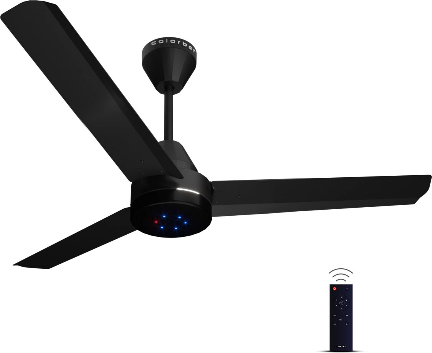 Colorbot Stella BLDC Remote Controlled|Highspeed|LED| Reverse Mode| AeroQuiet+ Technolog with 4 Year Warranty BLDC Motor with Remote, With LED Indicators 1200 mm Ceiling Fan