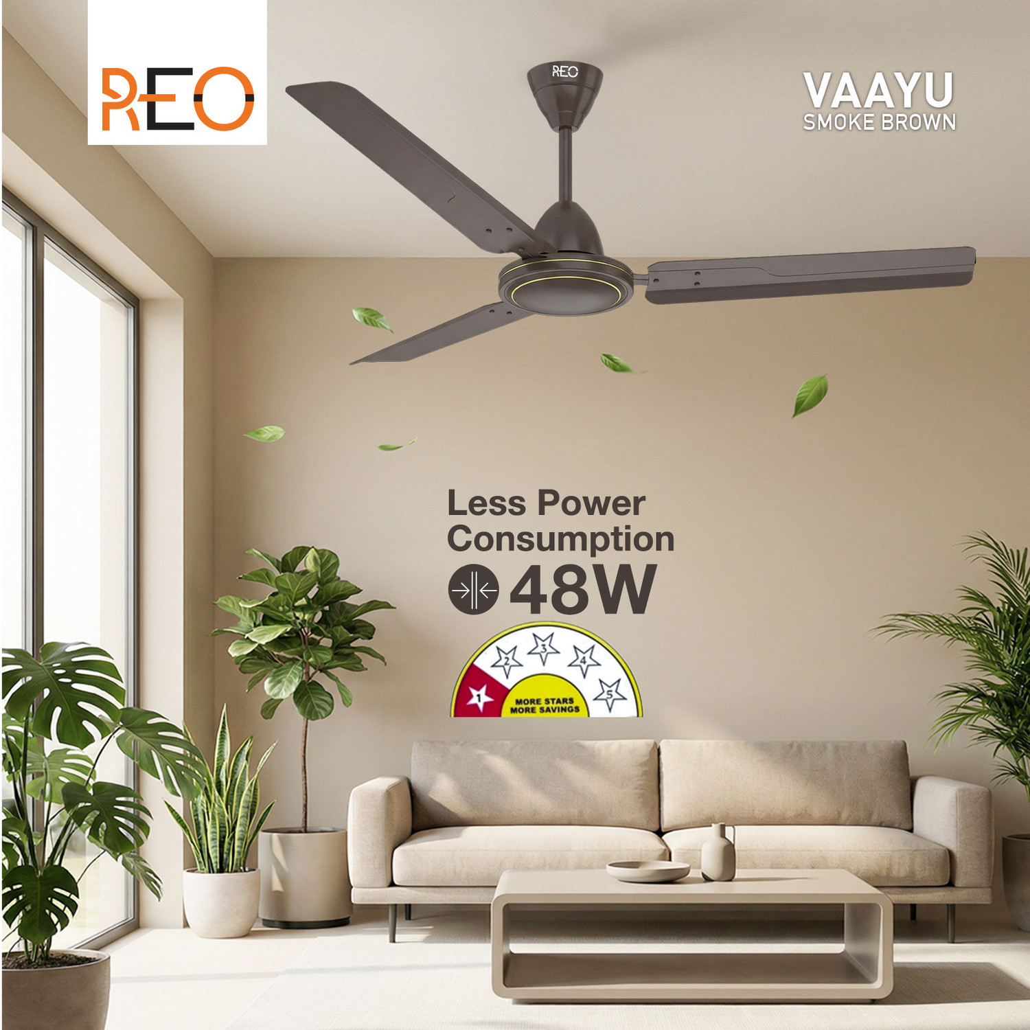 Image of Reo by Havells Vaayu with 2 Year Warranty Energy Saving 1200 mm Ceiling Fan