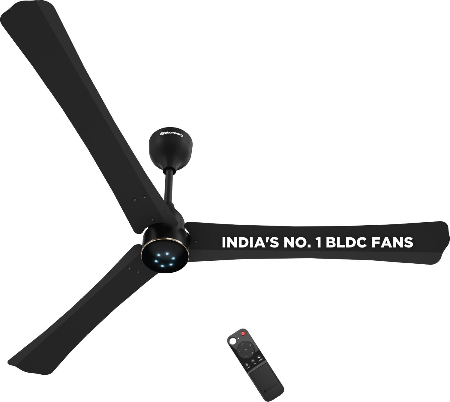 Atomberg Renesa Halo Smart|Voice Controlled|High Air Flow|Low Noise|LED Speed Indicator with 3 Year Warranty BLDC Motor with Remote 1400 mm Ceiling Fan