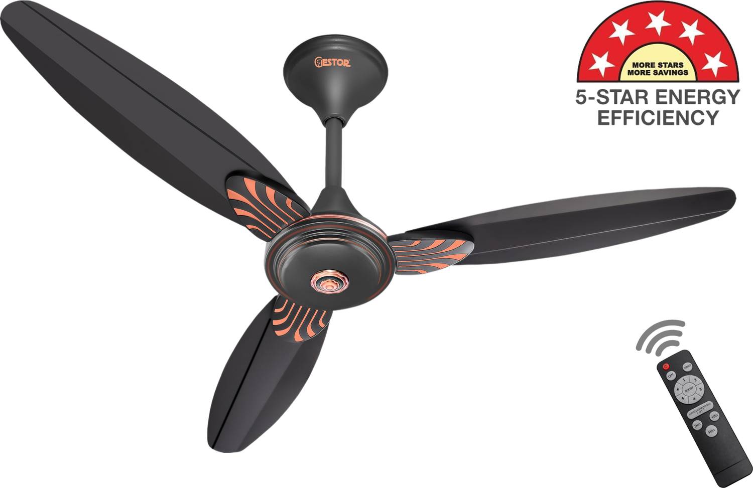 GESTOR Avenzo BLDC Super Speed 48 inch Decorative with Wireless Remote Control with 5 Year Warranty Anti Dust, BLDC Motor with Remote, Energy Saving, Silent Operation 1200 mm Ceiling Fan Rs. 1980 - Flipkart