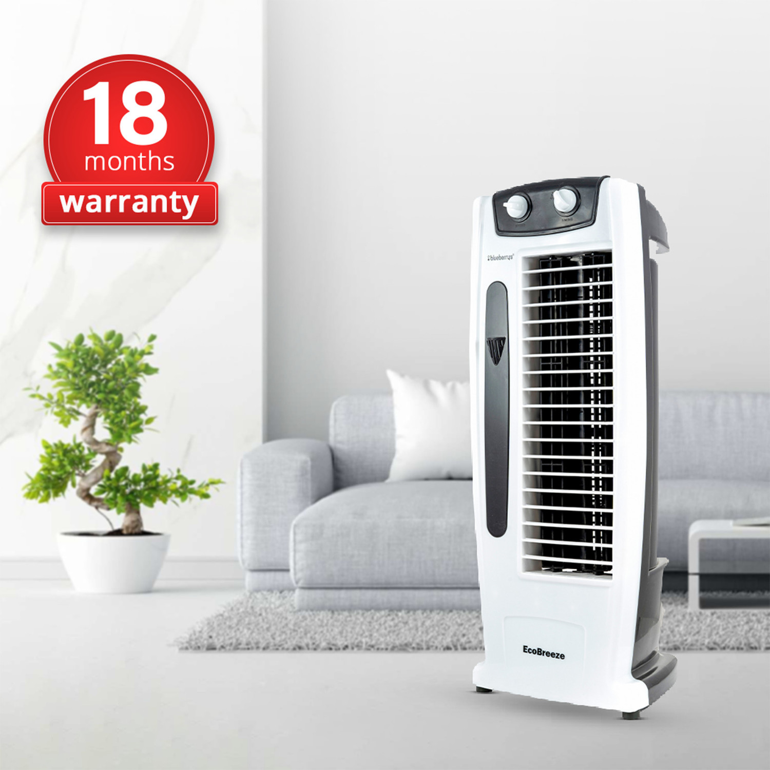 Image of BlueBerry's TF ECO | Silent Operation | High Speed | Premium with 1 Year Warranty Silent Operation 120 mm Tower Fan
