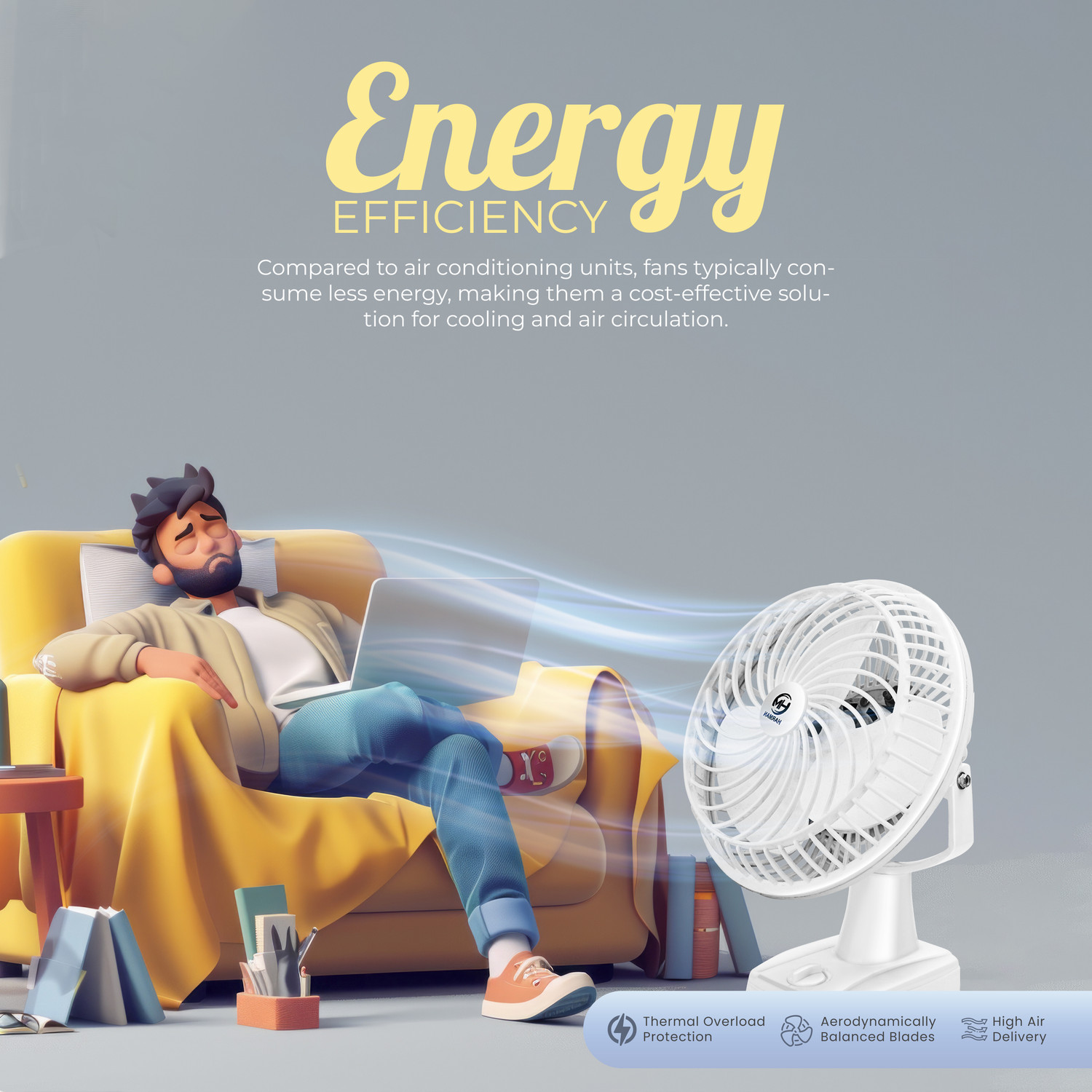 Image of HM Table Fan Cum Wall Fan | with Powerful High 3 Speed Motor 9 inch with 12 Months Warranty Energy Saving 225 mm Table Fan