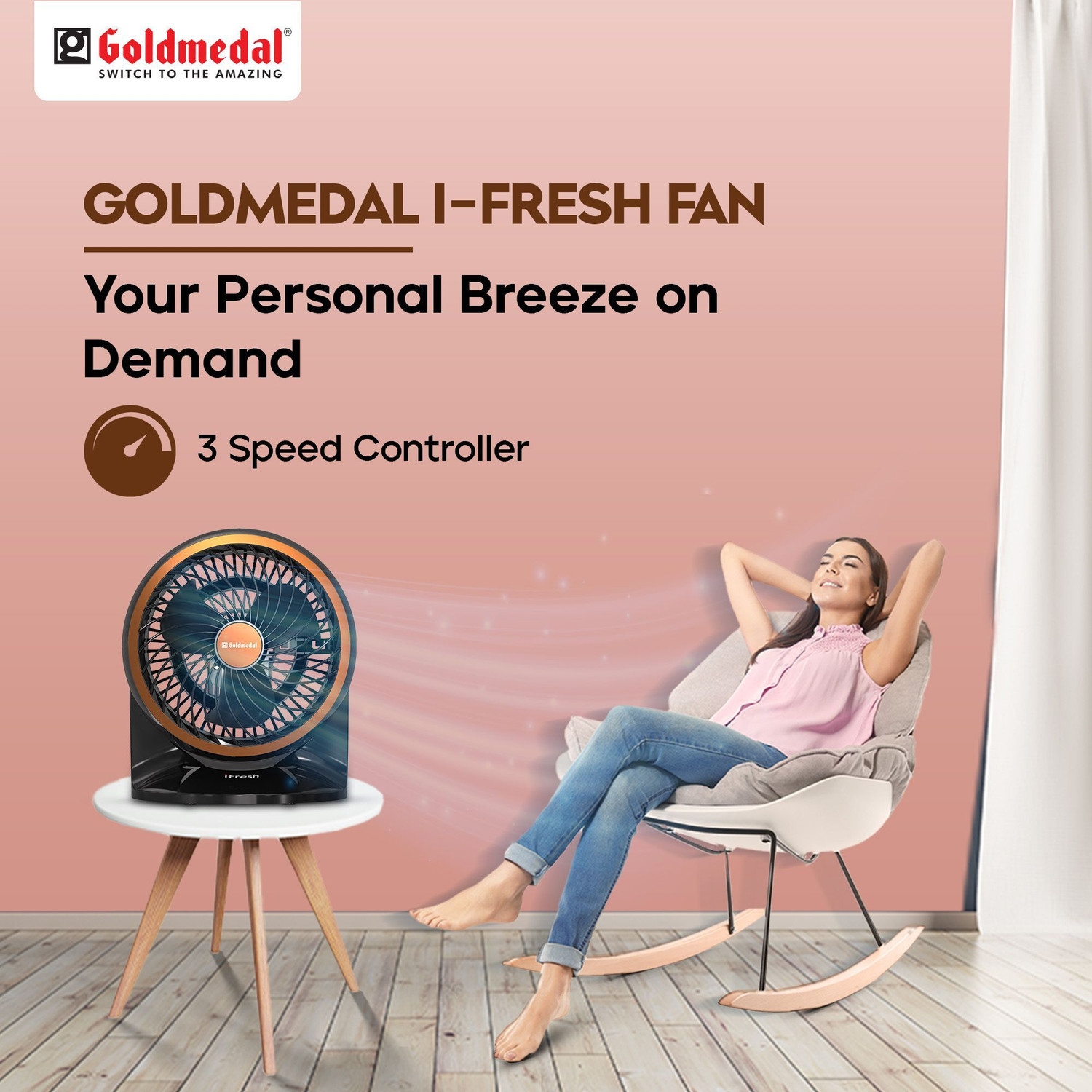 Image of Goldmedal i-Fresh 230mm with 2 Year Warranty 230 mm Table Fan