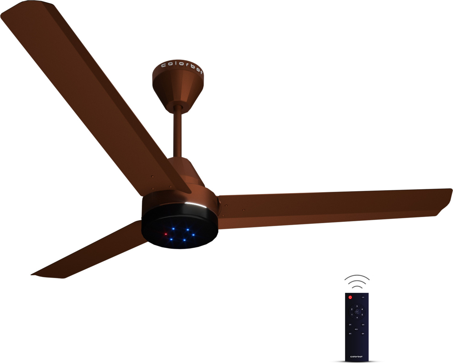 Image of Colorbot Stella BLDC Remote Controlled|Highspeed|LED| Reverse Mode| AeroQuiet+ Technolog with 4 Year Warranty BLDC Motor with Remote, With LED Indicators 1200 mm Ceiling Fan