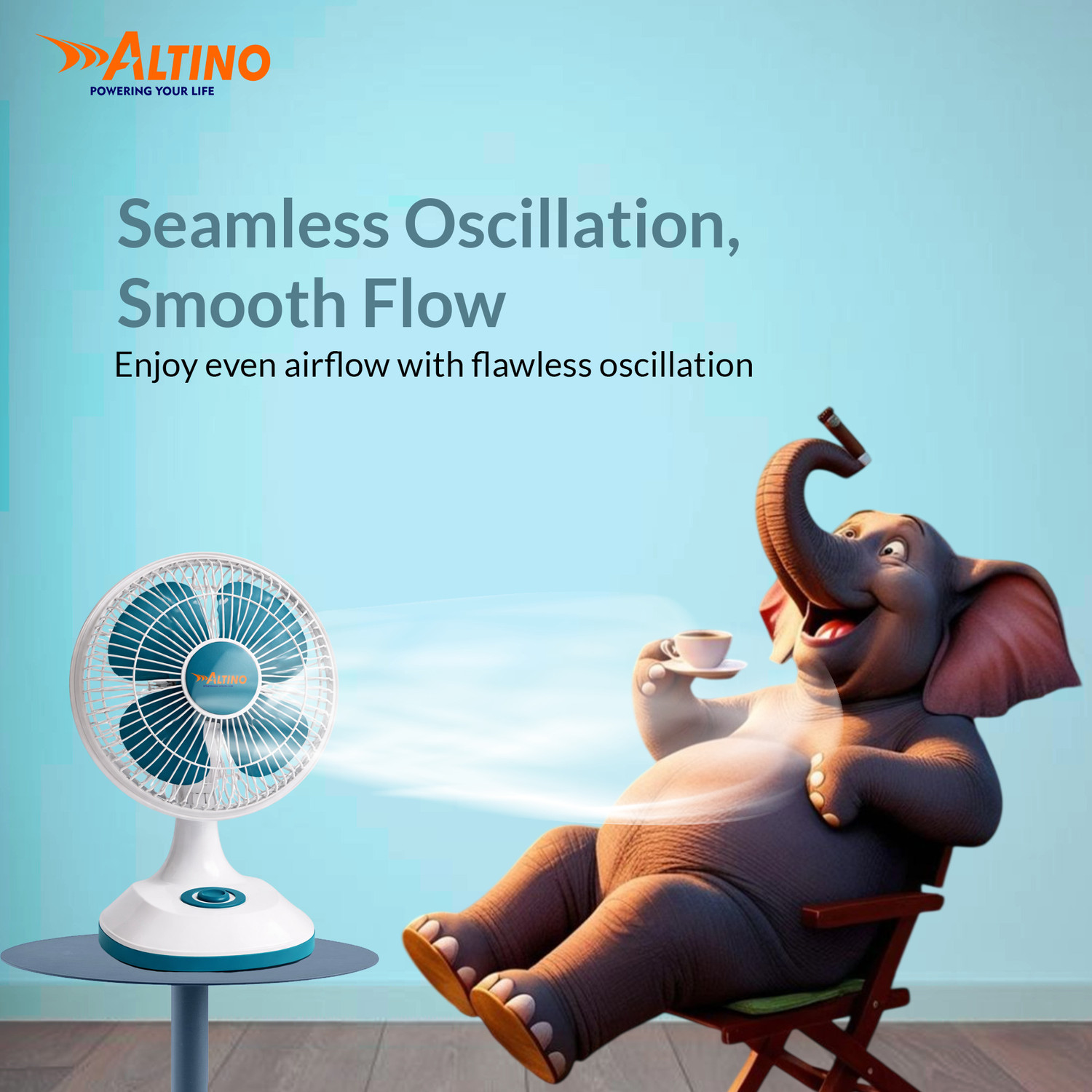 Image of ALTINO 12 Inch Oscillating | High Speed | 4 Blade | Speedo Max | Table Fan with 1 Year Warranty Ultra High Speed 1200 mm Table Fan