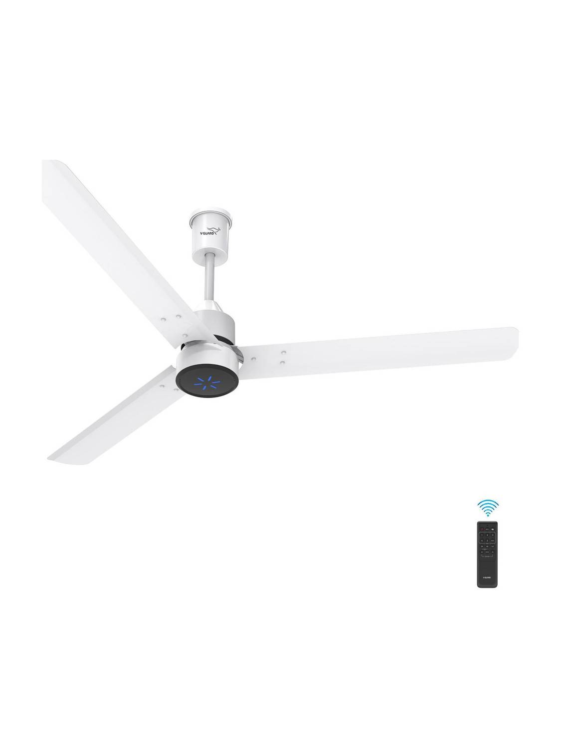 V-Guard Zenair Pro (White) with 24 Months Warranty BLDC Motor with Remote 1200 mm Ceiling Fan