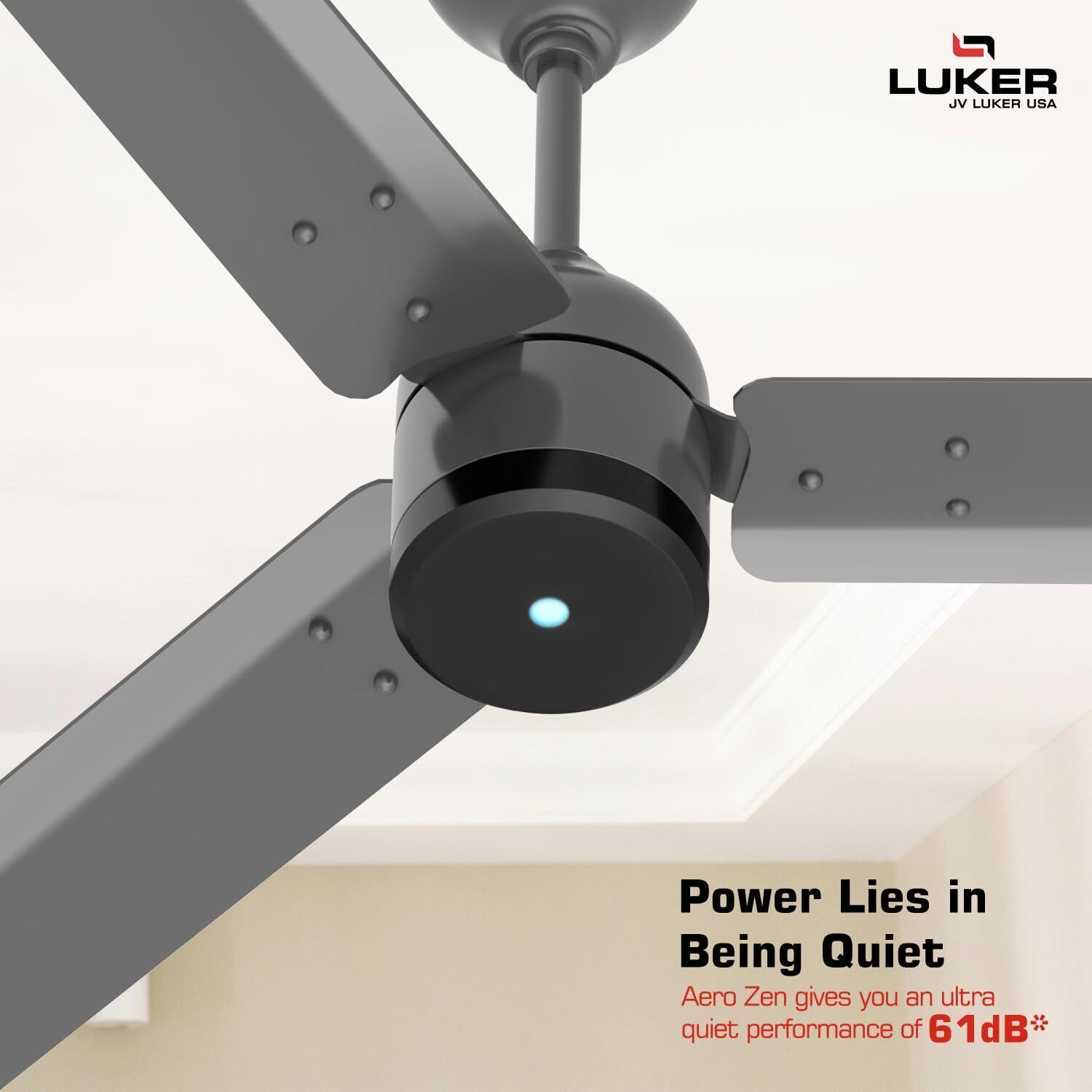 Image of LUKER USA Aero Zen BLDC Ceiling Fan with IR RemoteEnergy Saving High Air Delivery� with 3 Year Warranty 1200 mm Ceiling Fan