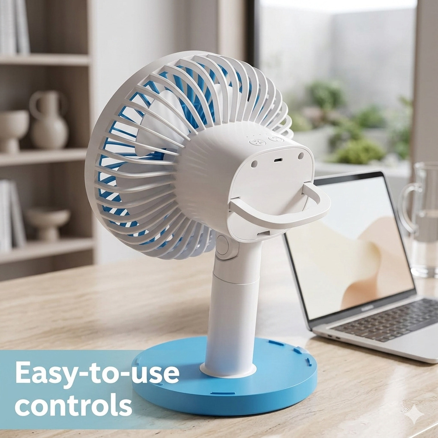 Image of URBAN ZONE ENTERPRISES Osring OS-5113F | Rechargeable | Silent Operation Silent Operation 120 mm Table Fan