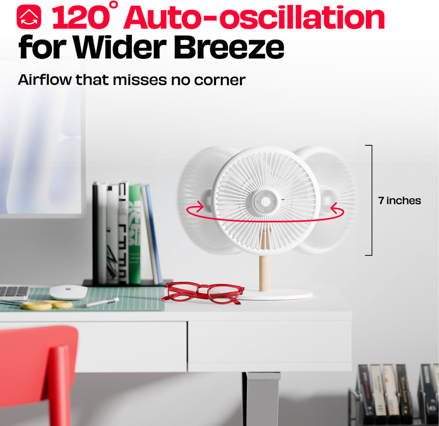 Image of Nuuk LIT v3 with 1 Year Warranty BLDC Motor 153.4 mm Table Fan